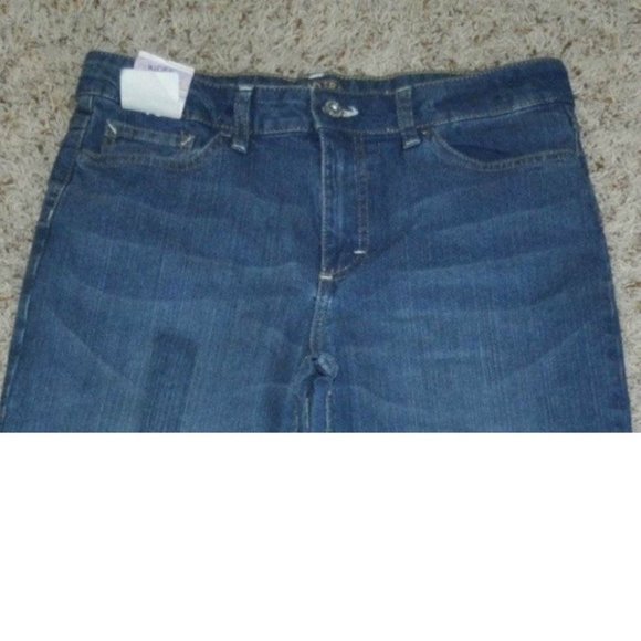 *Flare Jeans Lee sz 12 Plus Blue Adjustable Waist Crinkled Washed 5 Pkt Girls - Picture 3 of 4